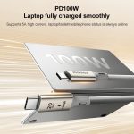 MOMAX DC31 1 m USB3.2 USB-C/Typ-C auf USB-C/Typ-C 100 W geflochtenes Datensynchronisierungs-Ladekabel – Bild 6