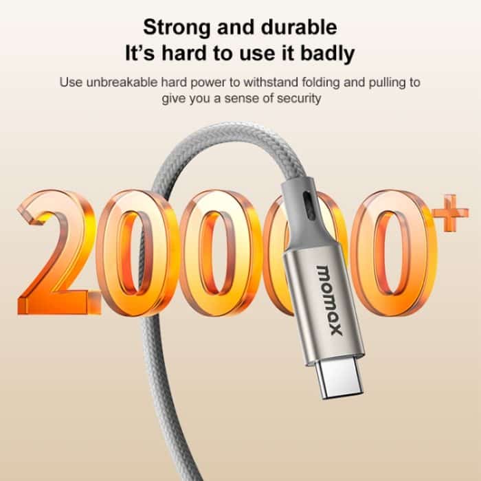 MOMAX DC31 1 m USB3.2 USB-C/Typ-C auf USB-C/Typ-C 100 W geflochtenes Datensynchronisierungs-Ladekabel – Bild 7