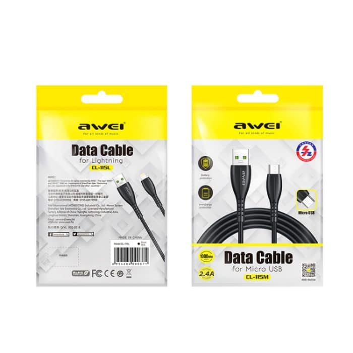 awei cl-115l 1M 2.4A USB bis 8 Pin-Ladekabel – Bild 3