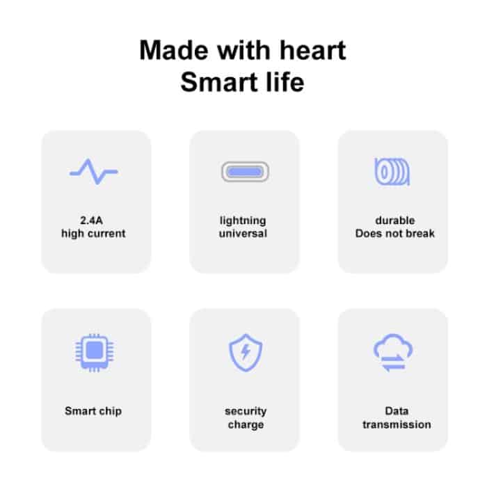 awei cl-115l 1M 2.4A USB bis 8 Pin-Ladekabel – Bild 5