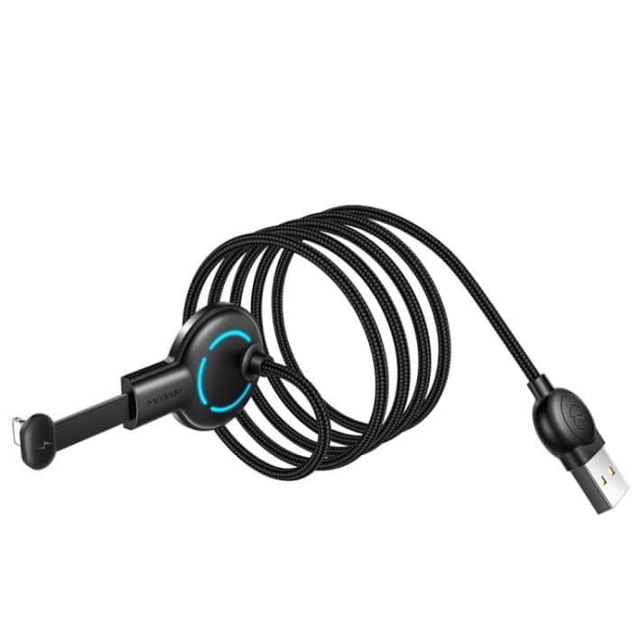 IPXS6986B.jpg Mcdodo CA-5950 Razer Series 180-Grad-Winkel-Design Gaming 8-Pin-auf-USB-Kabel mit 7 Farben Atemlicht, Länge: 1,2 m – Bild 1
