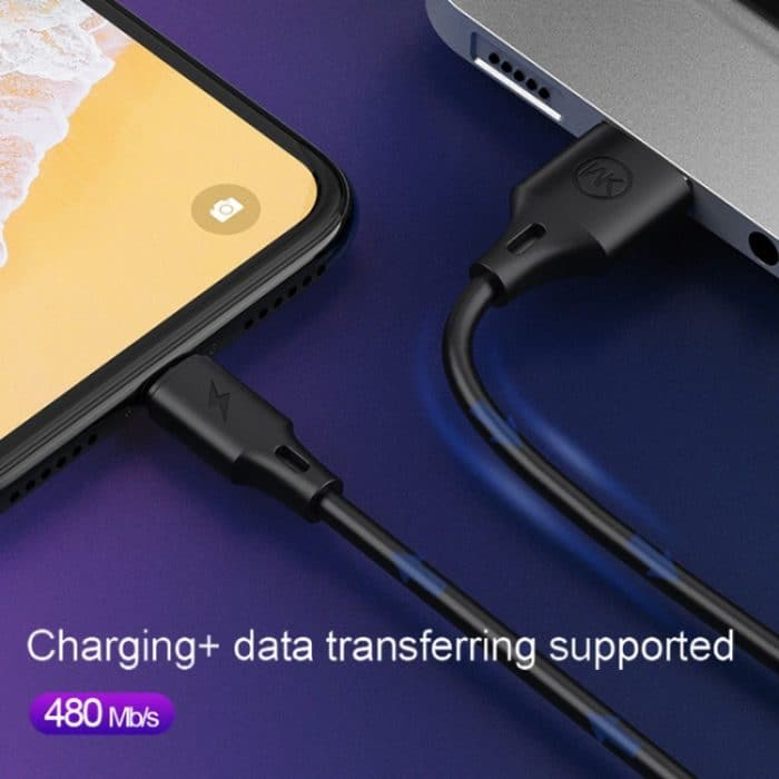 WK WDC-092 3 m 2,4 A Max. Ausgang Full Speed Pro Series USB-auf-8-Pin-Datensynchronisierungs-Ladekabel – Bild 5