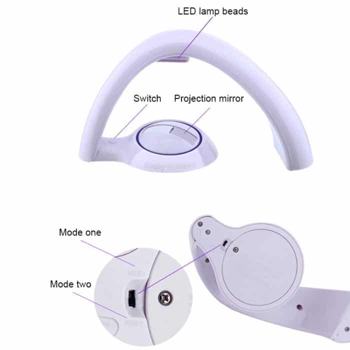 Romantische Regenbogenprojektions-dekorative Lampe Nachttisch-LED-Nachtlicht – Bild 4