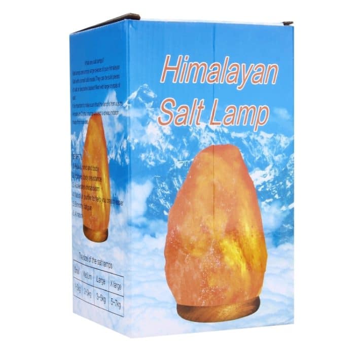 E12 Mittlere dimmbare Himalaya-Salzlampe, Crystal Rock Gesunde Tisch Schreibtischlampe Nachtlicht mit Holzfuß & Glühbirne & Schalter, mittleres Gewicht 2-3 kg, AC 110V, US-Stecker – Bild 6