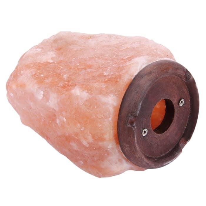 E14 Große dimmbare Himalaya-Salzlampe, Crystal Rock Gesunde Tischlampe Nachtlicht mit Holzfuß & Glühbirne & Schalter, großes Gewicht 3-5 kg, AC 220V – Bild 3