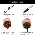E14 Große dimmbare Himalaya-Salzlampe, Crystal Rock Gesunde Tischlampe Nachtlicht mit Holzfuß & Glühbirne & Schalter, großes Gewicht 3-5 kg, AC 220V – Bild 9