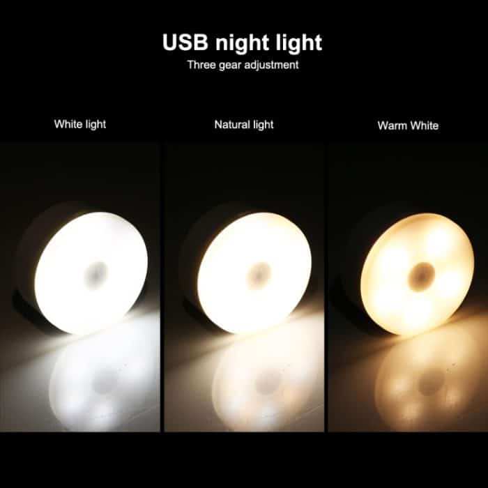 Wiederaufladbares 3-Farben-USB-LED-Nachtlicht – Bild 6