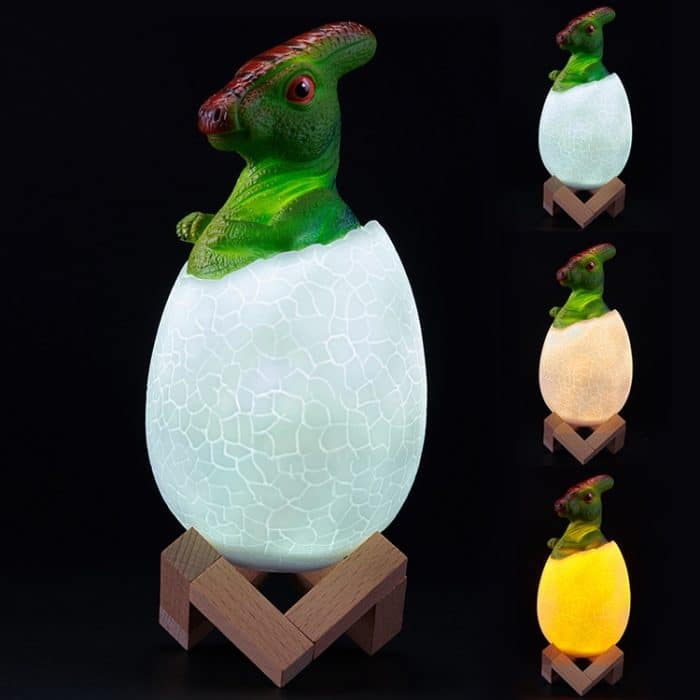 Parasaurolophus Shape Creative Touch 3D Dekoratives Nachtlicht, 3-Farben-Patting-Version – Bild 1