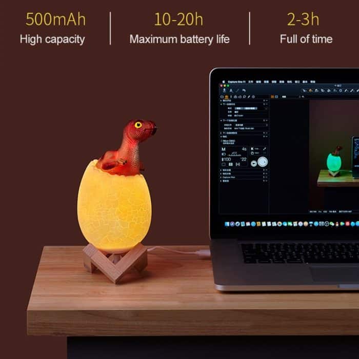 Stehlen Ei Drachenform Creative Touch 3D dekorative Nachtlicht, 16-Farben-Patting Fernbedienung Version – Bild 7