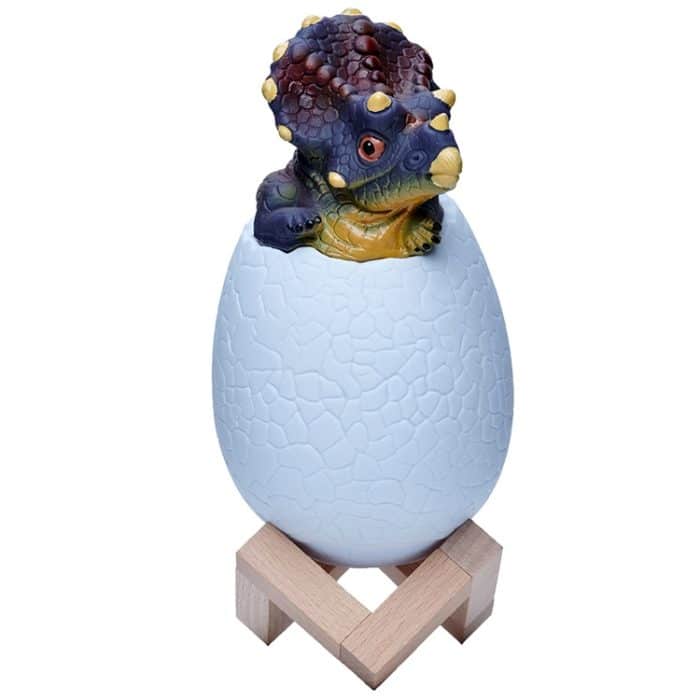 Triceratops Shape Creative Touch 3D Dekoratives Nachtlicht, 16-Farben-Patting-Fernbedienungsversion – Bild 2