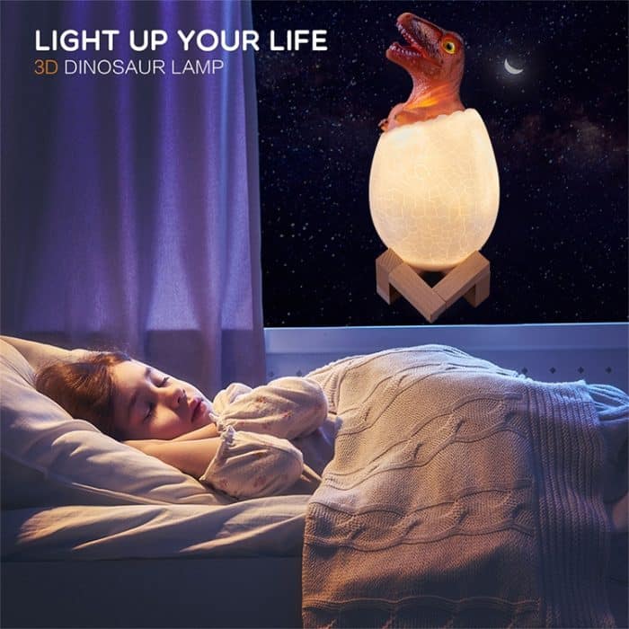 Raptor Shape Creative Touch 3D Dekoratives Nachtlicht, 16-Farben-Version der Patting-Fernbedienung – Bild 8