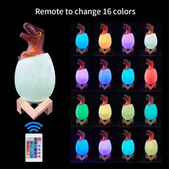 Raptor Shape Creative Touch 3D Dekoratives Nachtlicht, 16-Farben-Version der Patting-Fernbedienung – Bild 10