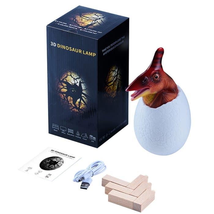 Pterosaurierform Creative Touch 3D Dekoratives Nachtlicht, 3-Farben-Patting-Version – Bild 3