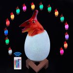 Pterosaurierform Creative Touch 3D Dekoratives Nachtlicht, 16-Farben-Version der Patting-Fernbedienung
