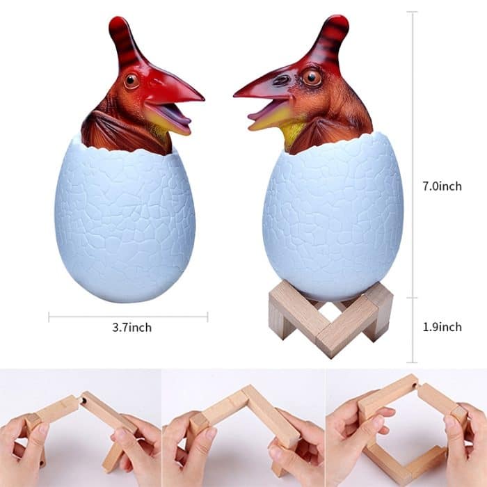 Pterosaurierform Creative Touch 3D Dekoratives Nachtlicht, 16-Farben-Version der Patting-Fernbedienung – Bild 4