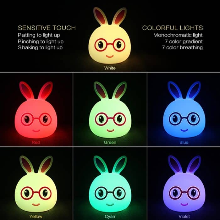 Happy Rabbit Creative Touch 3D-LED-Deko-Nachtlicht, AAA-Batterie-Version – Bild 13