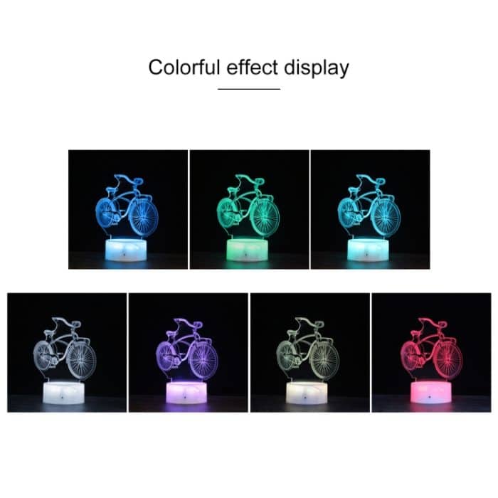 DC01 Crack Base Fahrrad Kreatives 3D Buntes LED Dekoratives Nachtlicht, Fernbedienungsversion – Bild 4