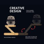 0,5 W Kinder Schlafzimmer Eule Falt Holzlampe 3D Nachtlicht (warmes Licht) – Bild 3