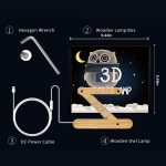 0,5 W Kinder Schlafzimmer Eule Falt Holzlampe 3D Nachtlicht (warmes Licht) – Bild 5