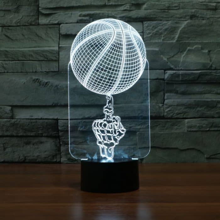 LED6183.jpg Basketball Black Base Kreatives dekoratives 3D-LED-Nachtlicht mit USB und Akku – Bild 1