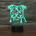 Dog Black Base Kreatives dekoratives 3D-LED-Nachtlicht, 16-Farben-Fernbedienungsversion – Bild 2