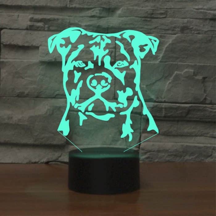Dog Black Base Kreatives dekoratives 3D-LED-Nachtlicht, wiederaufladbar mit Touch-Taste – Bild 2