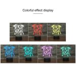 Dog Black Base Kreatives dekoratives 3D-LED-Nachtlicht, wiederaufladbar mit Touch-Taste – Bild 3
