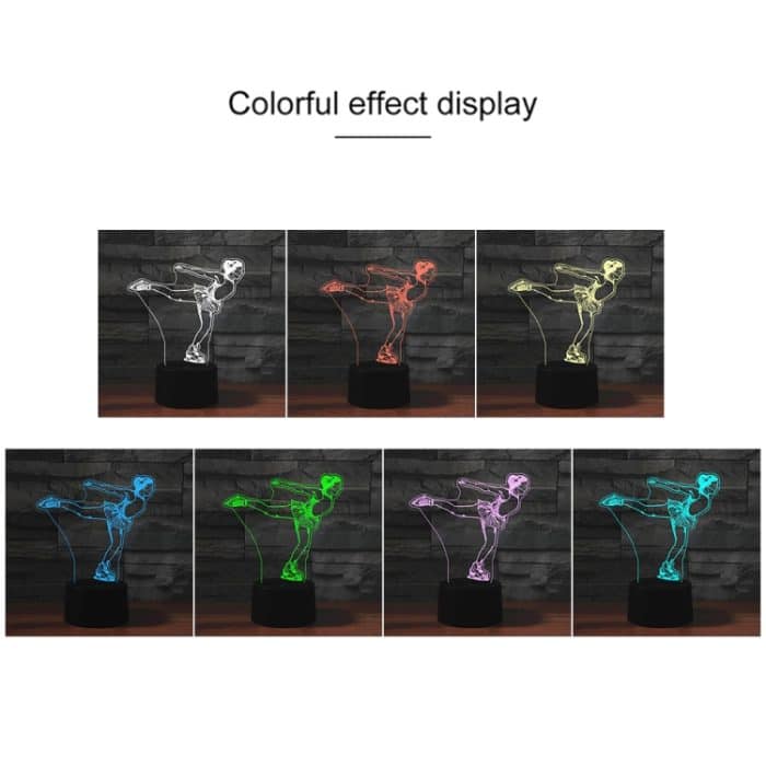Eislaufen Black Base Kreatives 3D LED Dekoratives Nachtlicht, USB mit Touch Button Version – Bild 3