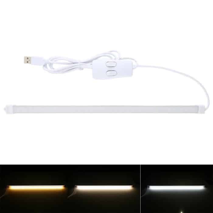 34cm 60 LEDs 400LM Dreifarbige USB-LED-Lichtleiste mit Schalter – Bild 1