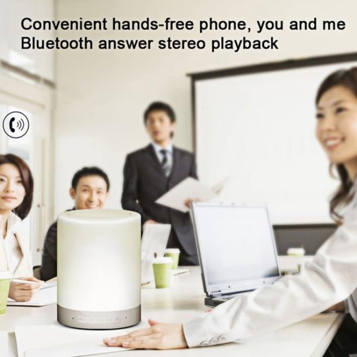 388 Atmosphere Light Music Tischleuchte Multifunktionaler drahtloser Bluetooth-Lautsprecher, mit LED-Licht & Griff, Unterstützung von AUX IN & Freisprech-Antwort & TF-Karte – Bild 12