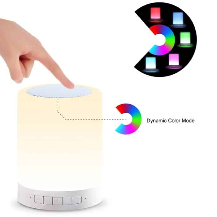 388 Atmosphere Light Music Tischleuchte Multifunktionaler drahtloser Bluetooth-Lautsprecher, mit LED-Licht & Griff, Unterstützung von AUX IN & Freisprech-Antwort & TF-Karte – Bild 17