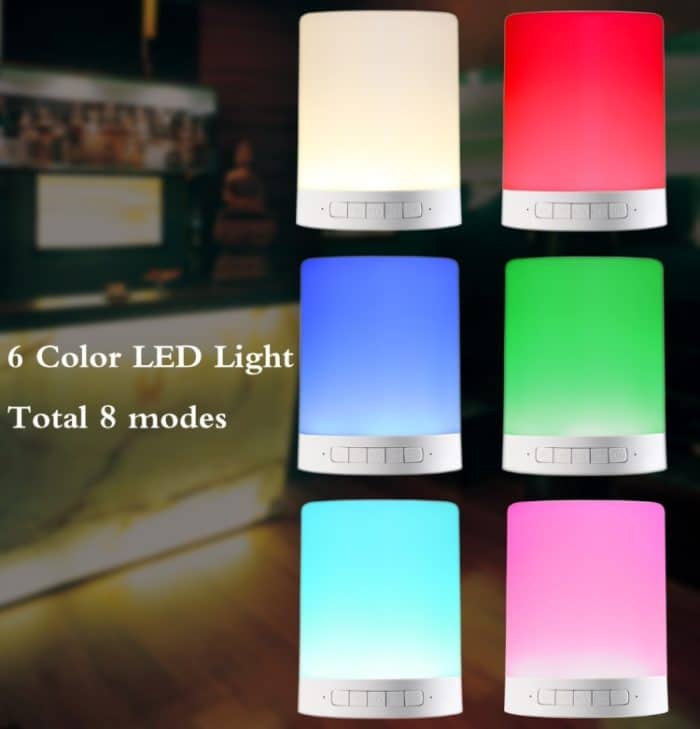 388 Atmosphere Light Music Tischleuchte Multifunktionaler drahtloser Bluetooth-Lautsprecher, mit LED-Licht & Griff, Unterstützung von AUX IN & Freisprech-Antwort & TF-Karte – Bild 6