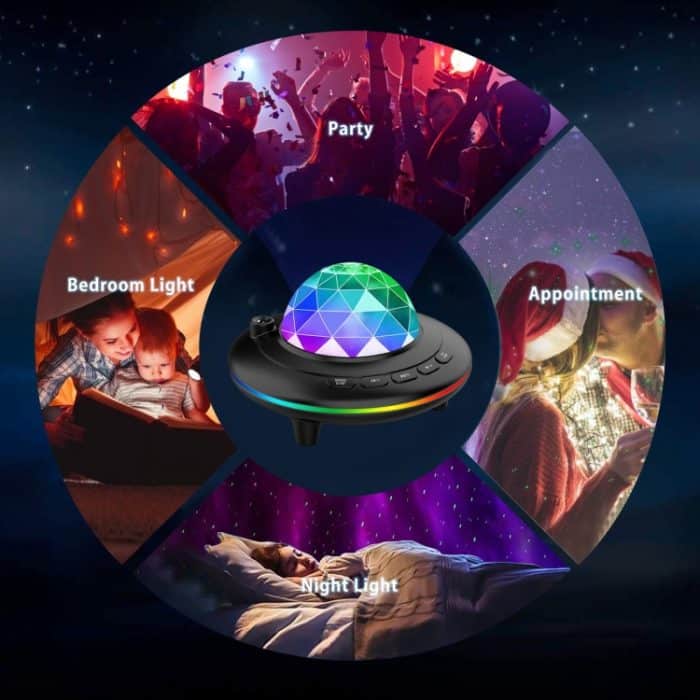 L6 Musik Sternenprojektor Nachtlicht mit Fernbedienung – Bild 7