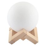 10 cm Touch Control 3D-Druck Jupiterlampe, USB-Aufladung 2-Farben-Wechsel Energiesparendes LED-Nachtlicht mit Holzhalterung – Bild 2