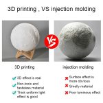 10 cm Touch Control 3D-Druck Jupiterlampe, USB-Aufladung 2-Farben-Wechsel Energiesparendes LED-Nachtlicht mit Holzhalterung – Bild 8