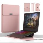 4-in-1-Universal-Laptoptasche aus wasserdichtem PU-Leder mit Griff, Ständer und Stifthalter + 2 Wickler + Maustasche + Ladegerät-Taschen-Set für 13/14-Zoll-Laptops, 13 / 14 inch