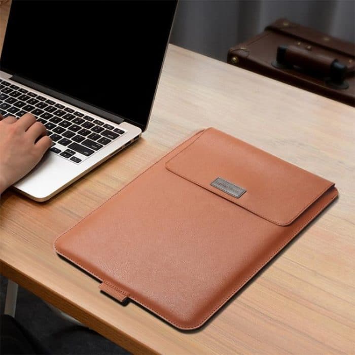 4-in-1-Universal-Laptoptasche aus wasserdichtem PU-Leder mit Griff, Ständer und Stifthalter + 2 Wickler + Maustasche + Ladegerät-Taschen-Set für 13/14-Zoll-Laptops, 13 / 14 inch – Bild 12