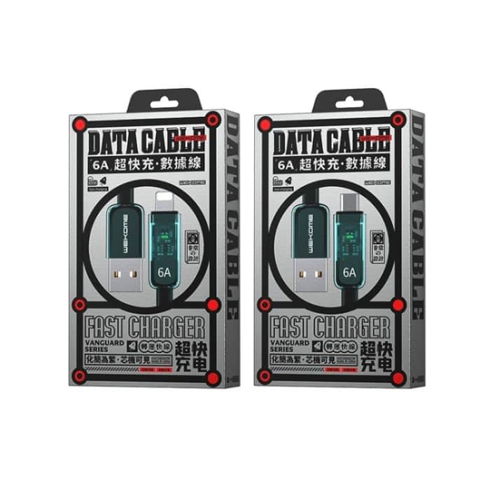 WK WDC-180 6A Pioneer-Serie USB auf 8-poliges transparentes Schnelllade-Datenkabel, Länge: 1 m – Bild 8