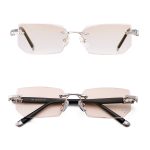 Männer Anti Fatigue & Blue-Ray randlose Strassbesatz Presbyopic Brille, + 2.50D – Bild 4