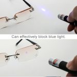 Männer Anti Fatigue & Blue-Ray randlose Strassbesatz Presbyopic Brille, + 2.50D – Bild 7