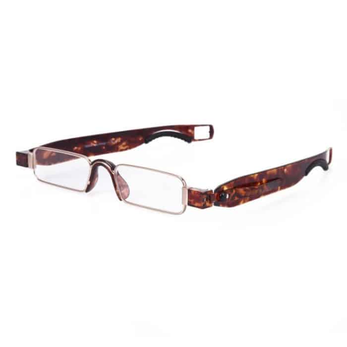 Tragbare, zusammenklappbare, um 360 Grad drehbare Presbyopie-Lesebrille mit Stiftaufhängung, +1,50D – Bild 2