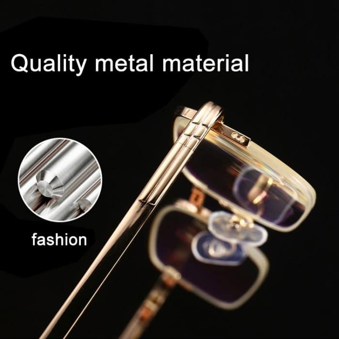 Zusammenklappbare Presbyopie-Lesebrille mit Anti-Blue-Ray-Effekt, inkl. Etui und Reinigungstuch, +1,50D – Bild 6