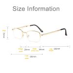 Zusammenklappbare Presbyopie-Lesebrille mit Anti-Blue-Ray-Effekt, inkl. Etui und Reinigungstuch, +1,50D – Bild 8