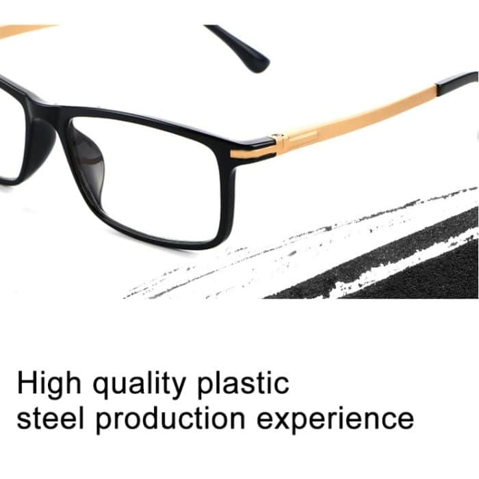 Schwarzer Rahmen Federscharnier Anti Fatigue & Blue-Ray Presbyopic Brille, + 4.00D – Bild 7