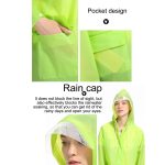 Modischer, leichter, transparenter, gefrosteter EVA-Regenmantel für Erwachsene mit großem Hut und Taschengröße: L – Bild 3