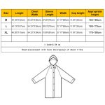 Modischer, leichter, transparenter, gefrosteter EVA-Regenmantel für Erwachsene mit großem Hut und Taschengröße: L – Bild 7