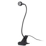 3W 360-Grad-Drehung USB-Metall-LED-Licht mit flexiblem Hals und warmweißem Licht mit Schalter und Clip – Bild 2