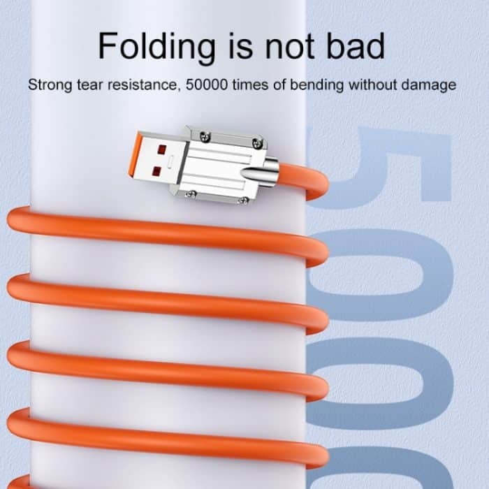 Mech Series 6A 120 W USB-auf-8-Pin-Metallstecker-Silikon-Schnelllade-Datenkabel, Länge: 1,2 m – Bild 4