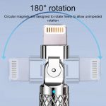 Mech Series 6A 120 W USB-auf-8-Pin-180-Grad-Metallstecker-Schnellladekabel, Länge: 1,2 m – Bild 3