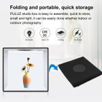 PULUZ 30 cm faltbares, hohes 97 CRI-Ringlicht, Fotobeleuchtung, Studio-Aufnahmezelt, Box-Set mit 6 Hintergrundfarben (Schwarz, Weiß, Orange, Rot, Grün, Blau), aufgeklappte Größe: 30 cm x 30 cm x 30 cm, 30cm Box Black, 30cm Box Black RU, 30cm Box Green ... – Bild 9